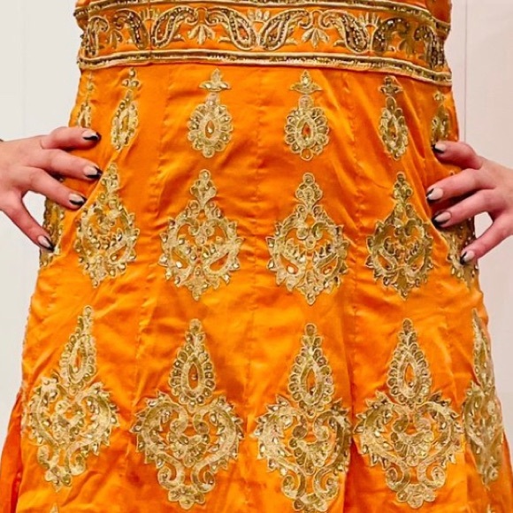Anarkali Long Dress with Dupatta. PTP 19.”  Length 54” silk stunning silk dress - Picture 8 of 16